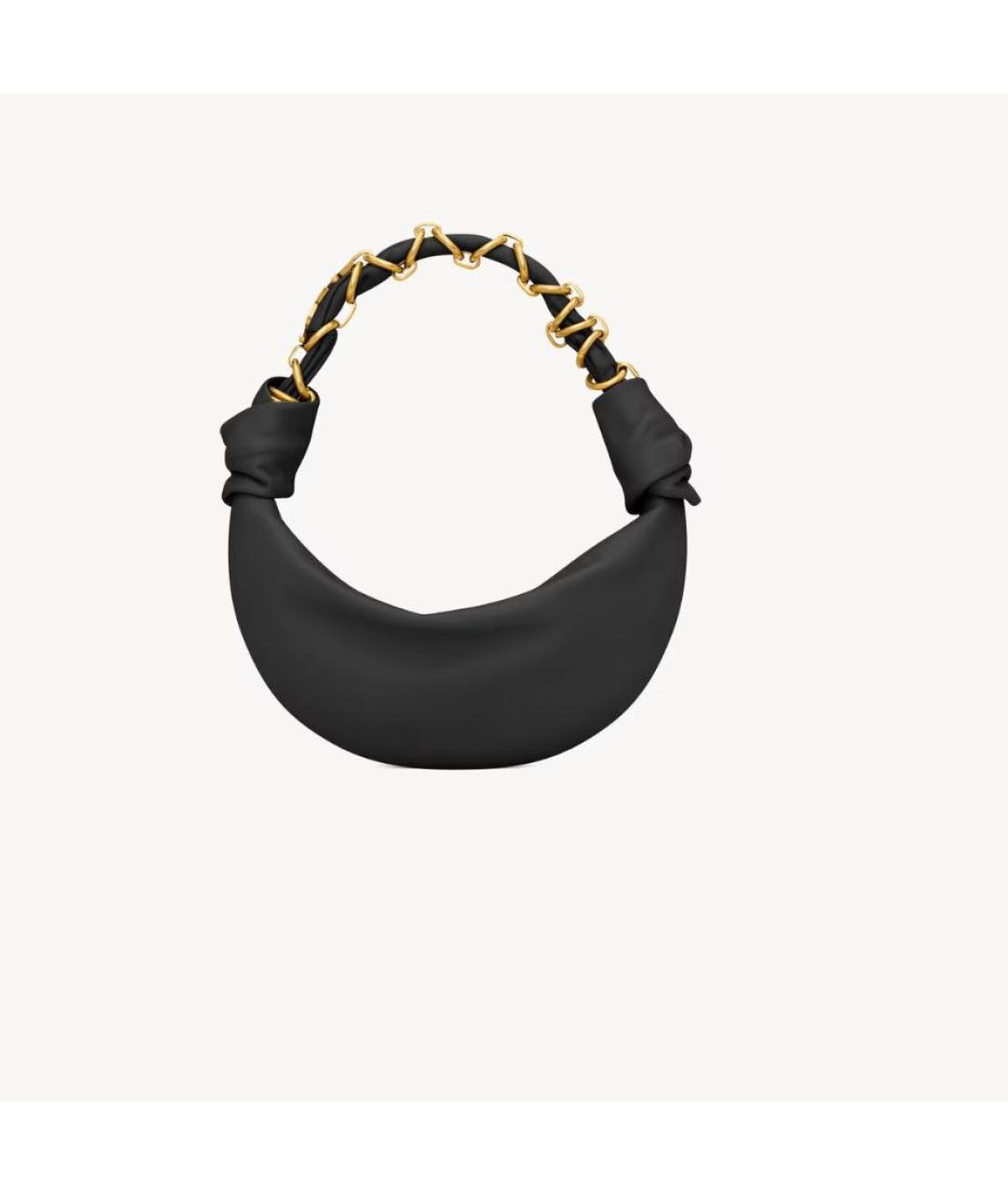 SAINT LAURENT Черная кожаная сумка с короткими ручками, фото 4