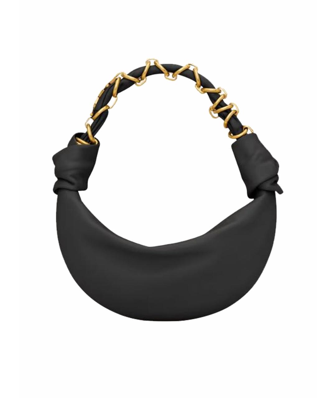 SAINT LAURENT Черная кожаная сумка с короткими ручками, фото 1