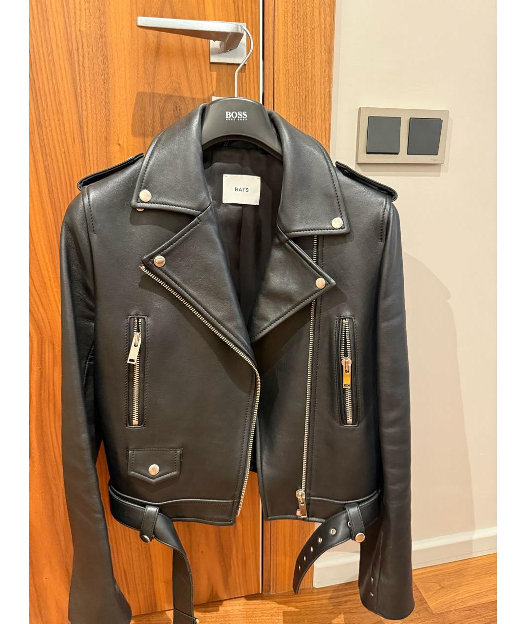 BATS Черная кожаная куртка, фото 5