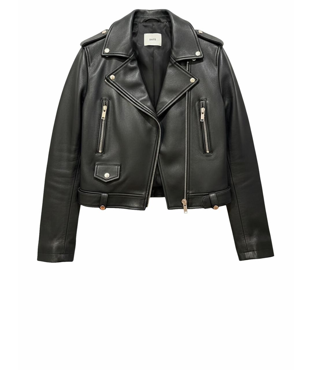 BATS Черная кожаная куртка, фото 1