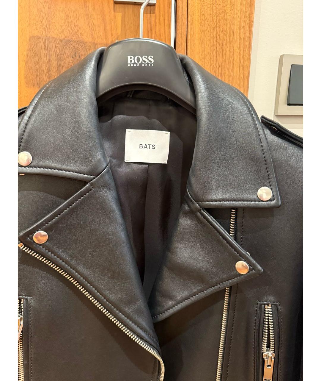 BATS Черная кожаная куртка, фото 3