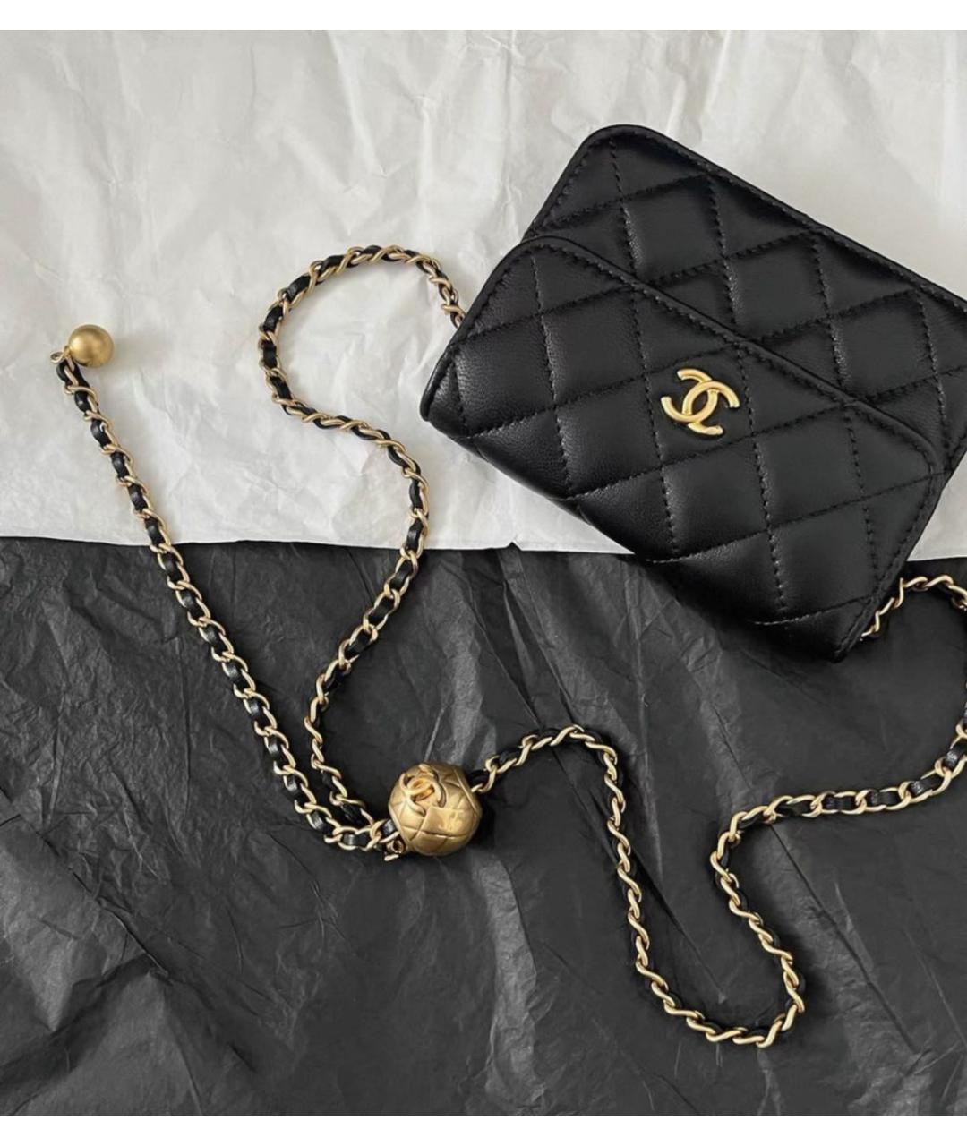 CHANEL Черная кожаная сумка через плечо, фото 3