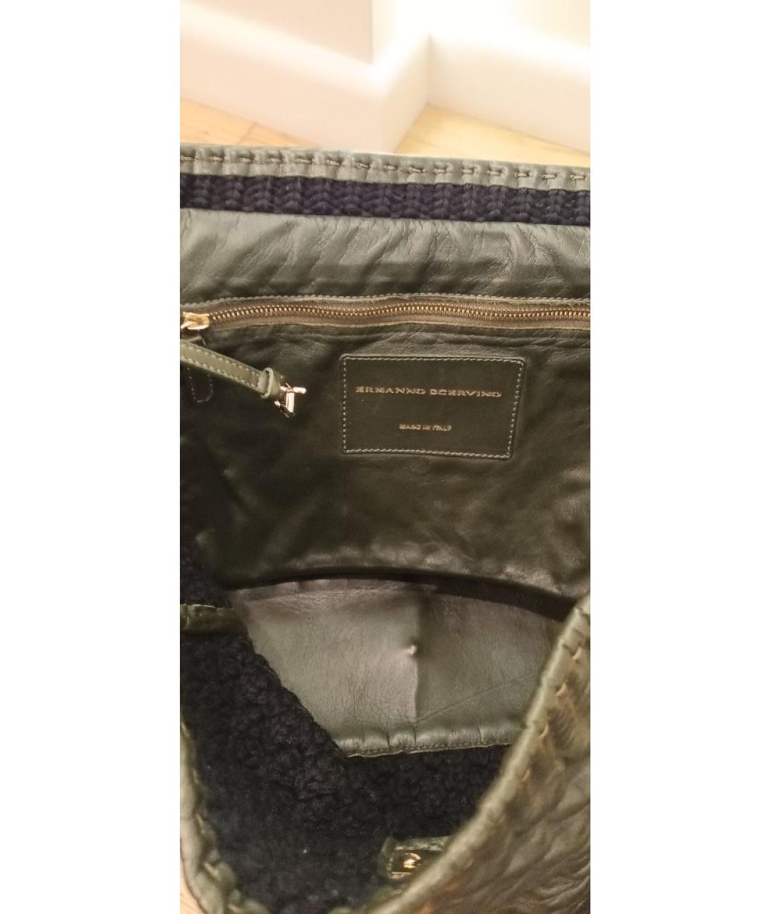 ERMANNO SCERVINO Зеленая сумка через плечо из экзотической кожи, фото 4