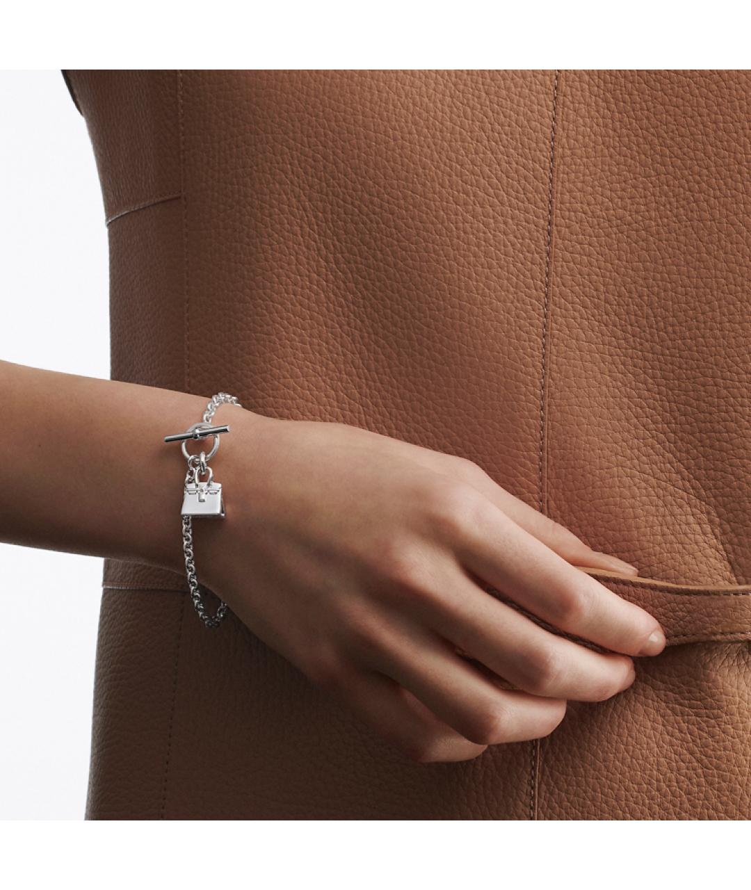 HERMES Серебрянный браслет, фото 3