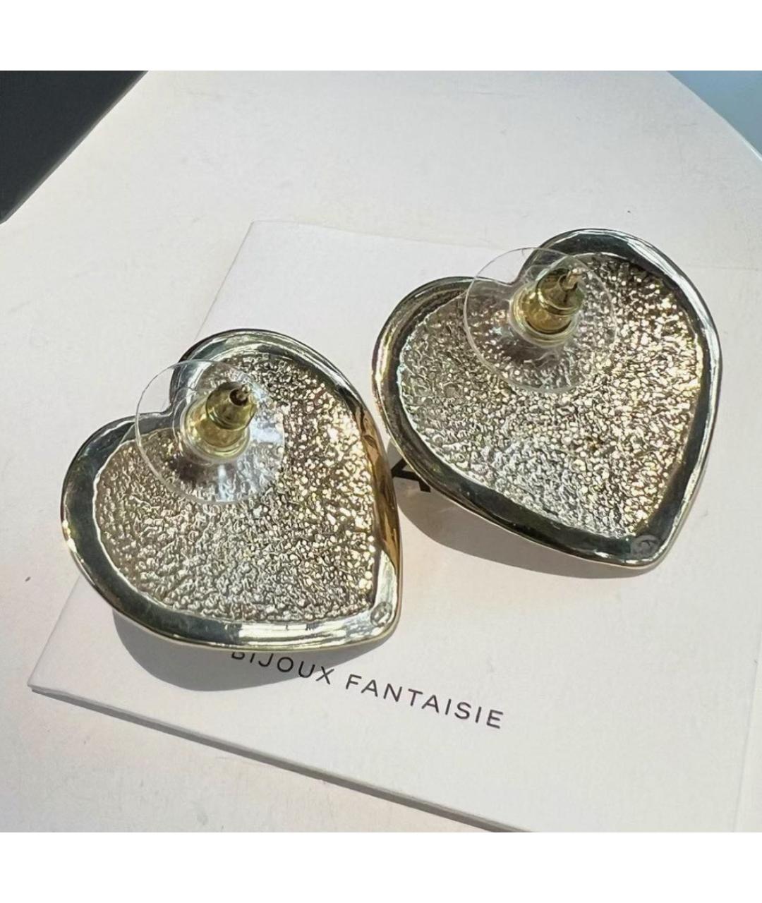 CHANEL Золотые металлические серьги, фото 4