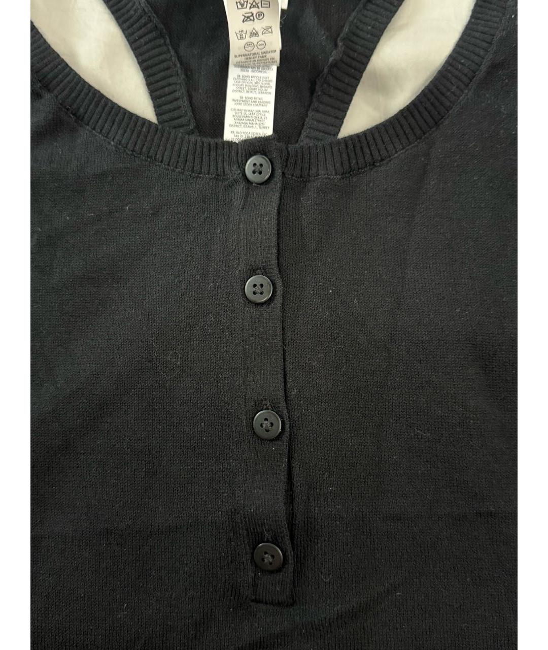 ALO YOGA Черная хлопковая майка, фото 4