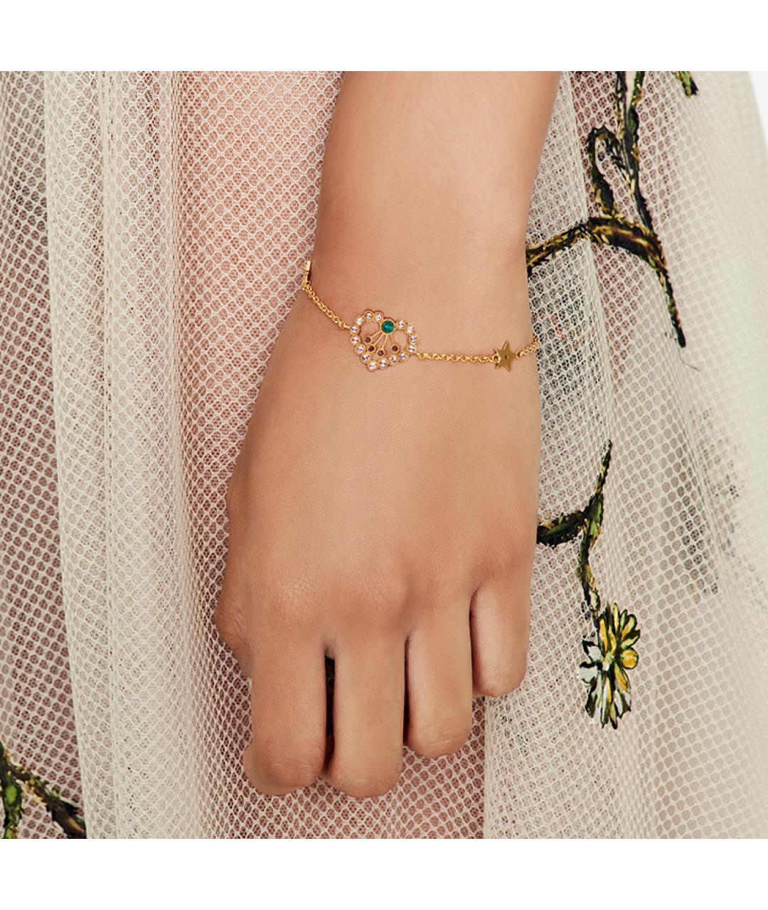 CHRISTIAN DIOR Золотой металлический браслет, фото 2