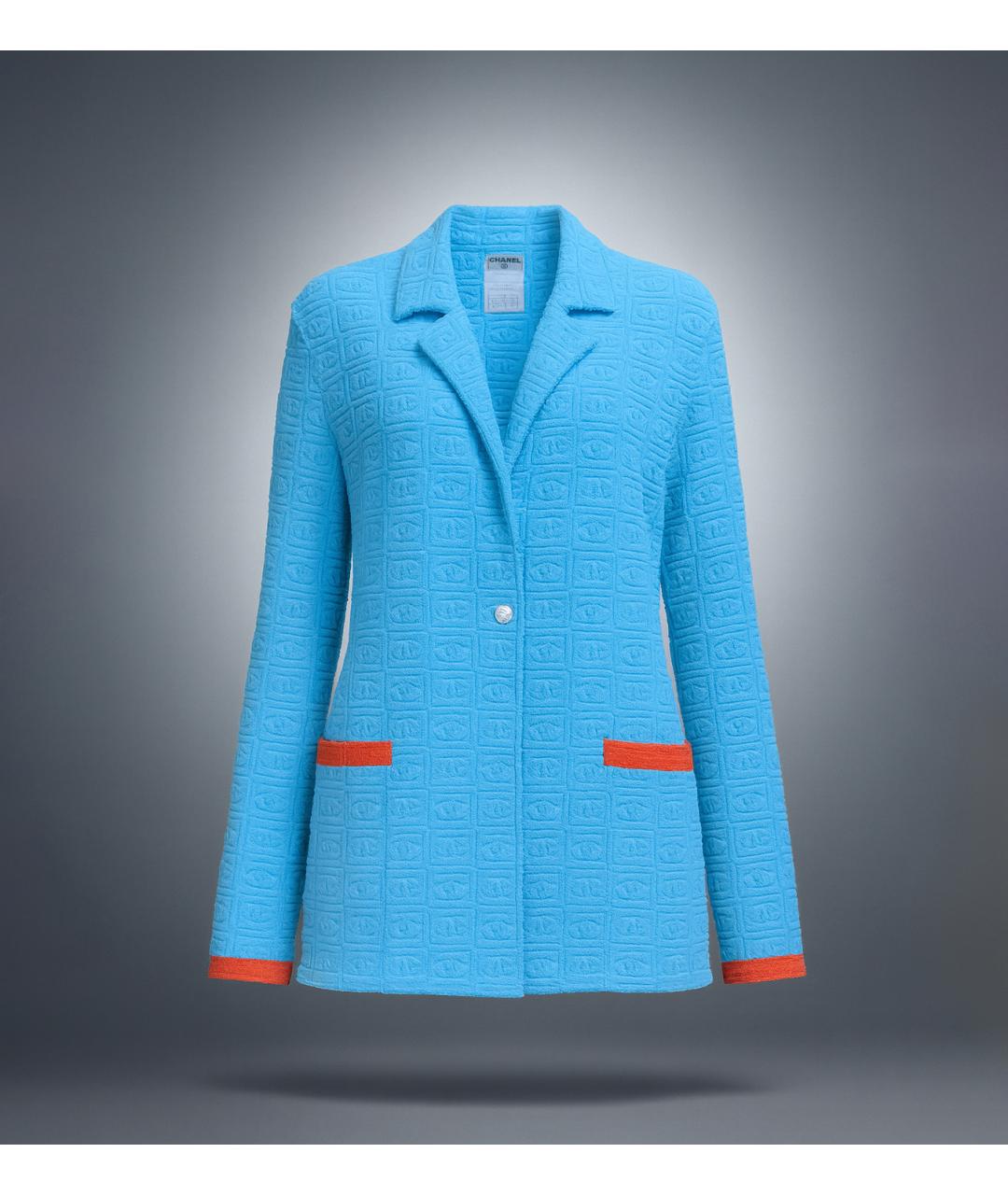 CHANEL Бирюзовый жакет/пиджак, фото 4