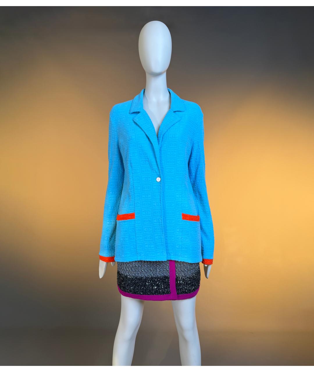 CHANEL Бирюзовый жакет/пиджак, фото 2