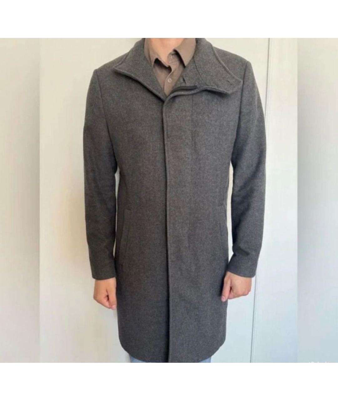 RICK OWENS Серое шерстяное пальто, фото 4