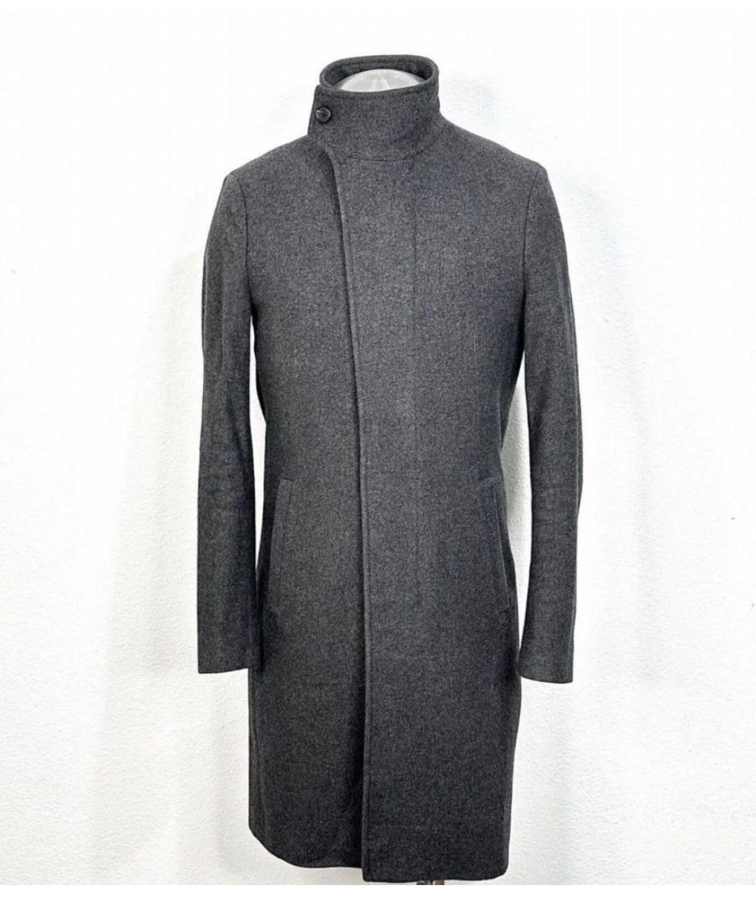 RICK OWENS Серое шерстяное пальто, фото 6