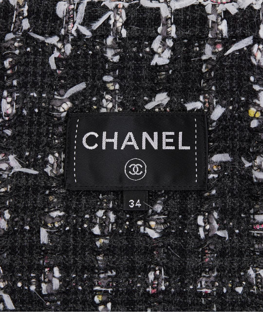 CHANEL Черный шерстяной жакет/пиджак, фото 3