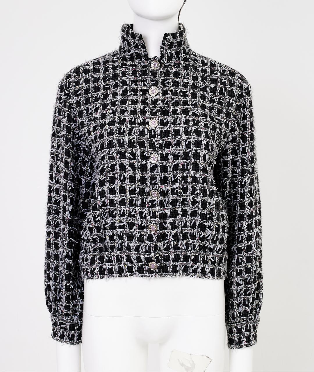 CHANEL Черный шерстяной жакет/пиджак, фото 8