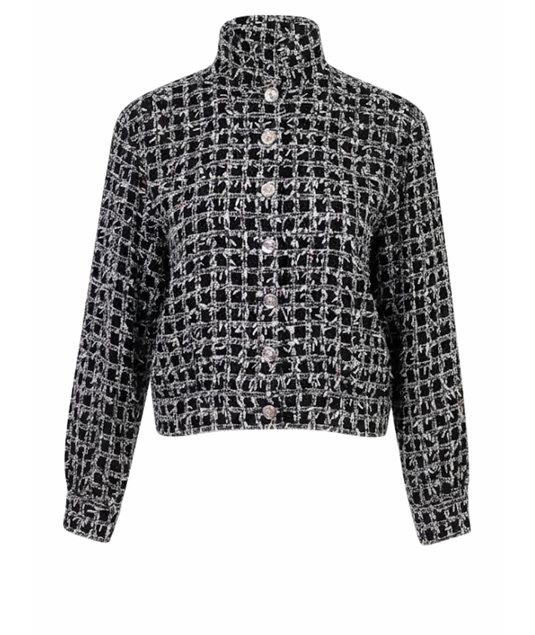 CHANEL Черный шерстяной жакет/пиджак, фото 1