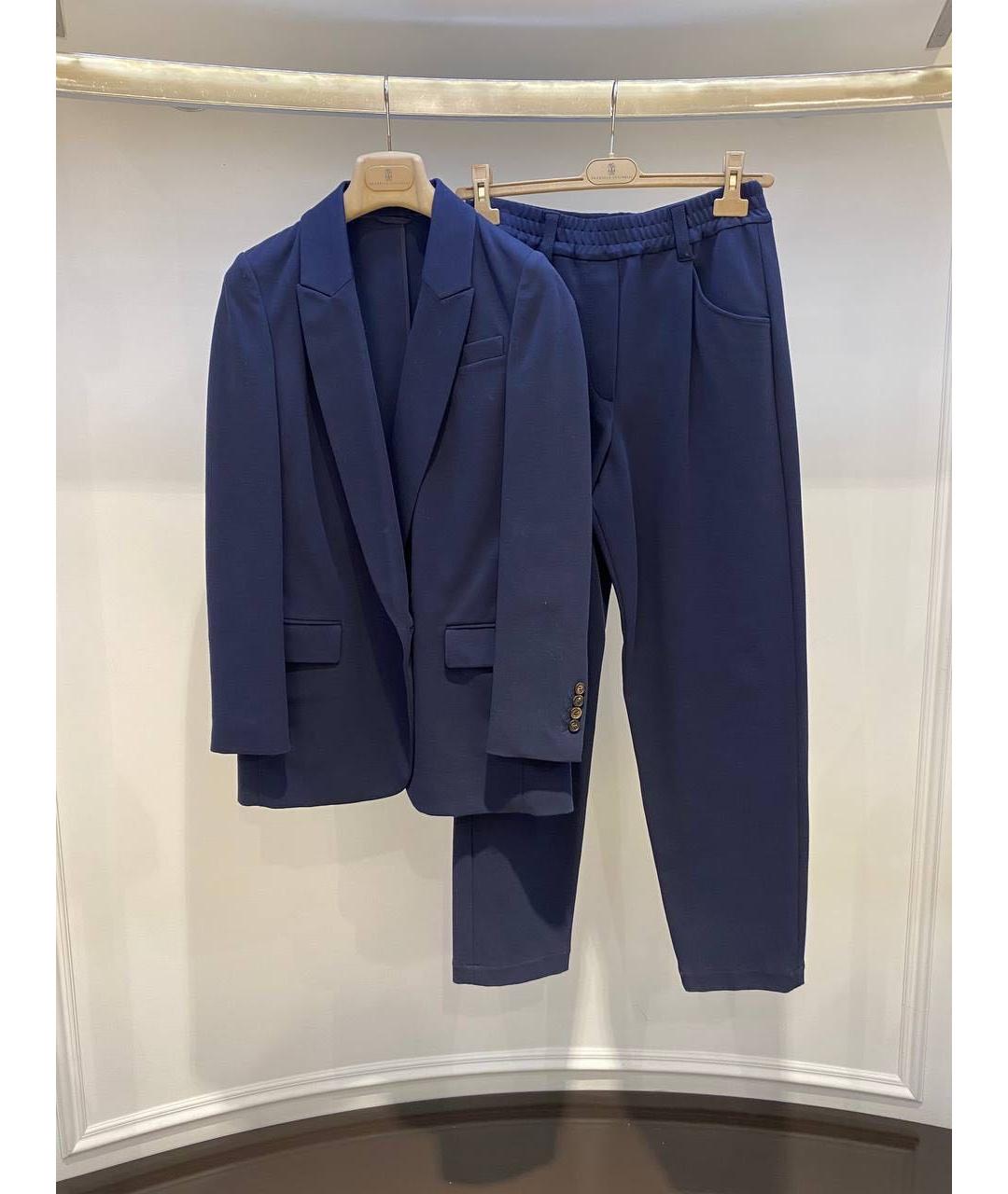 BRUNELLO CUCINELLI Синий костюм с брюками, фото 3