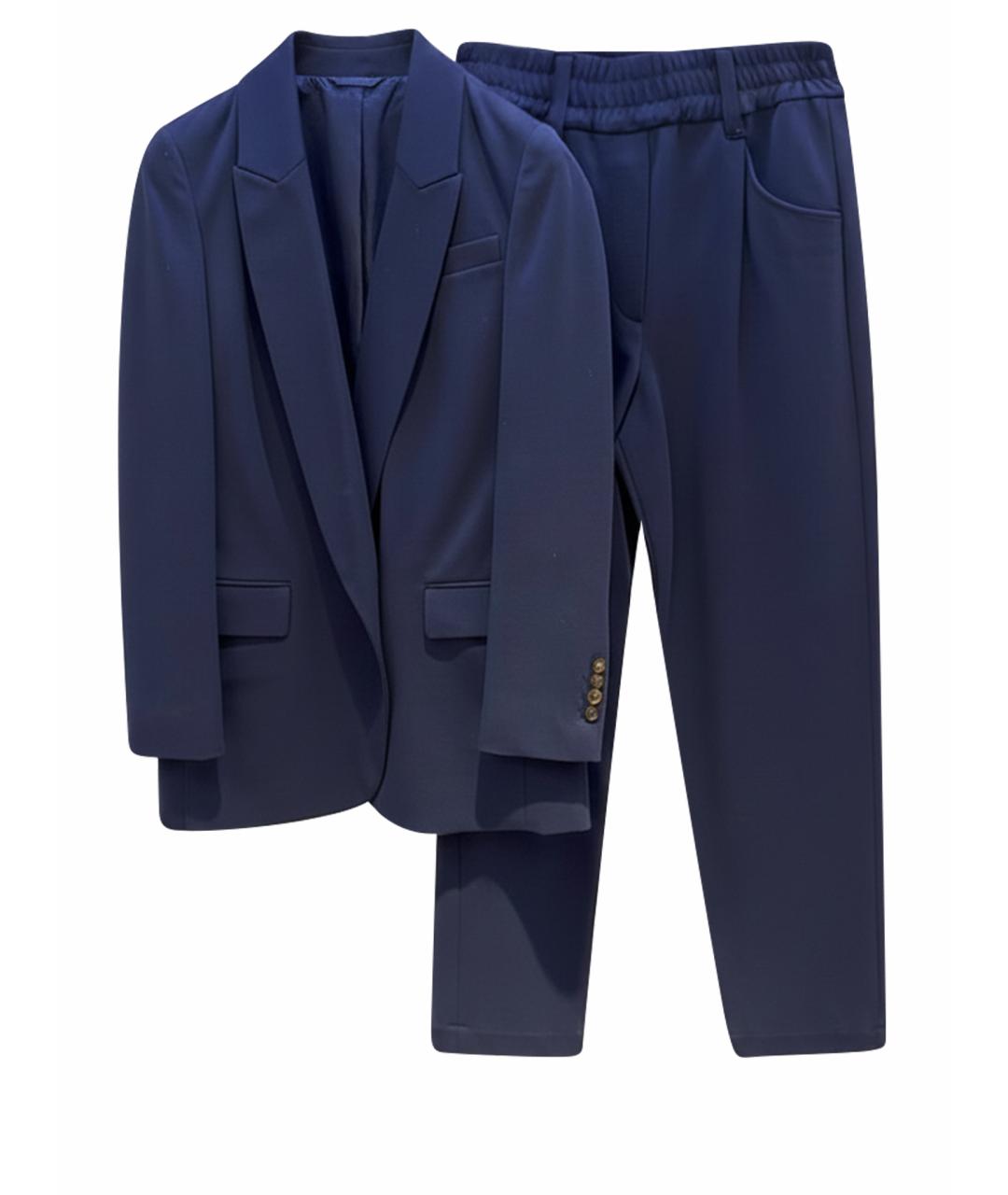 BRUNELLO CUCINELLI Синий костюм с брюками, фото 1