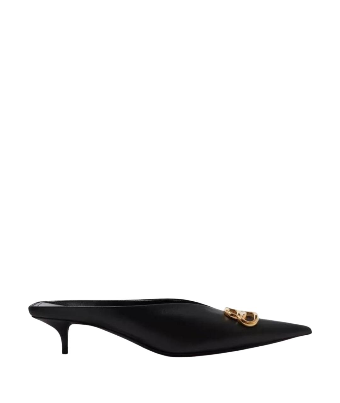 BALENCIAGA Черные кожаные туфли, фото 1