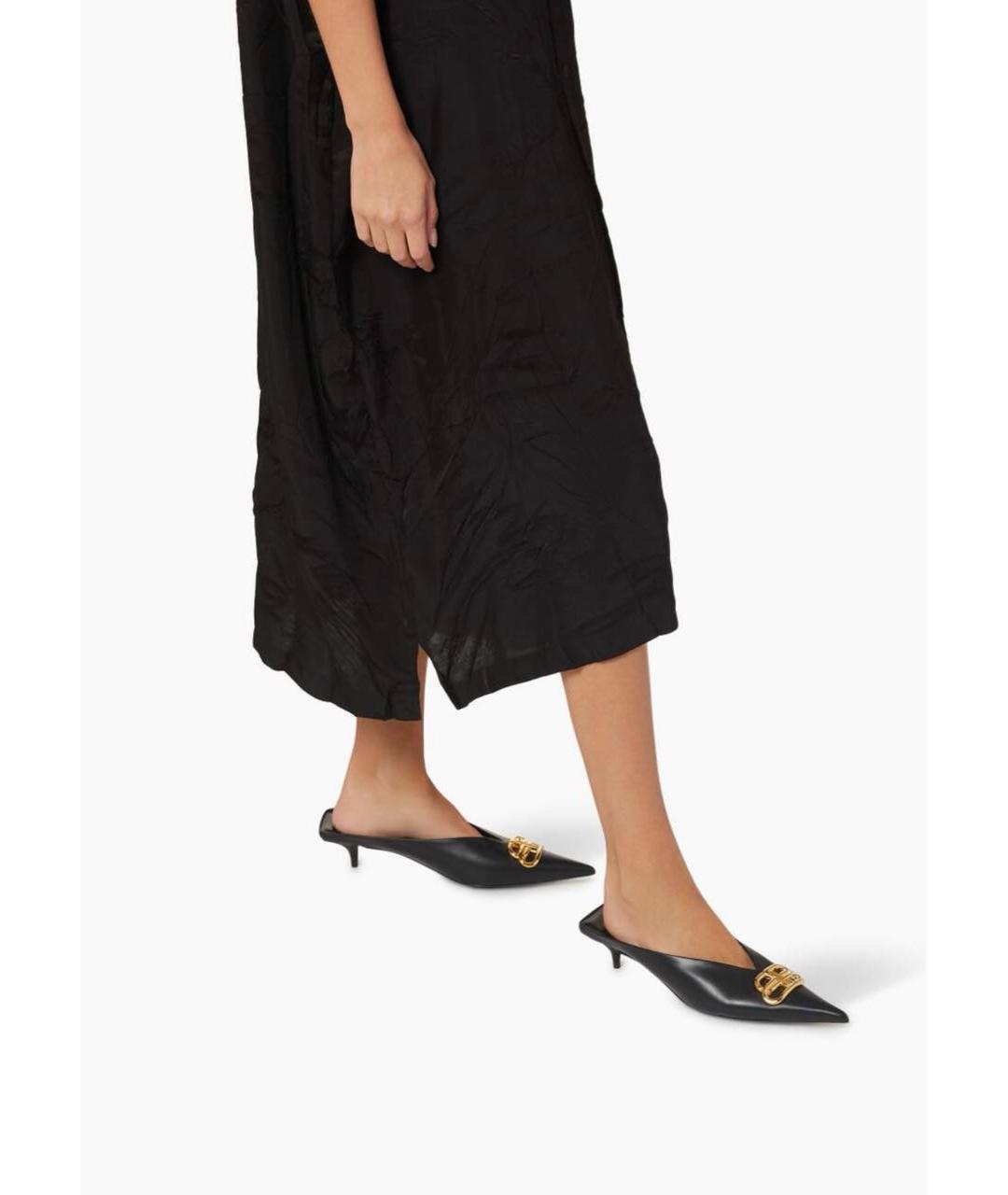 BALENCIAGA Черные кожаные туфли, фото 7