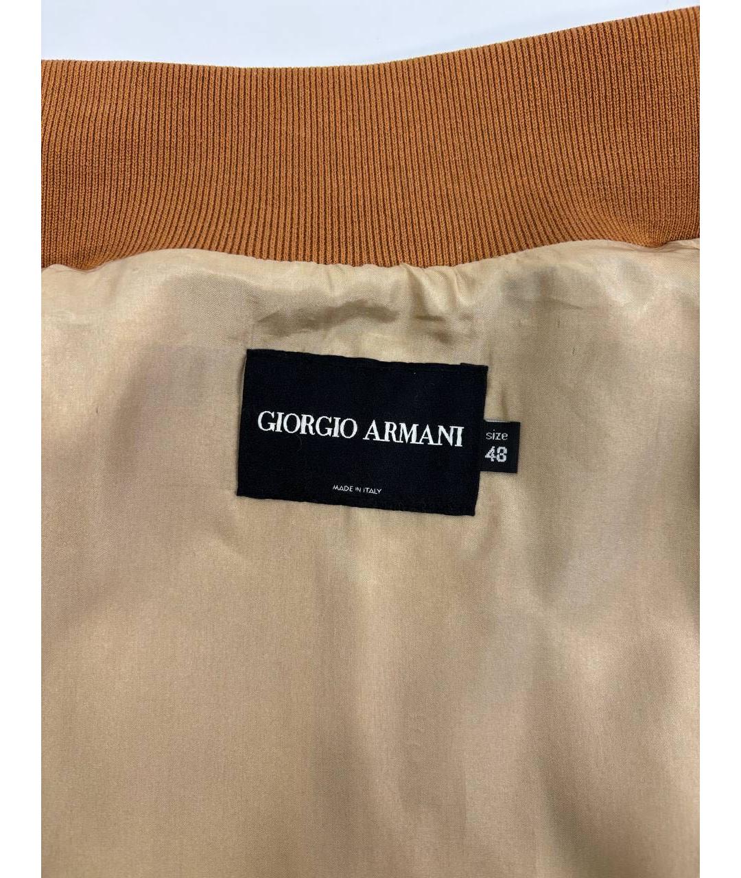 GIORGIO ARMANI Горчичная замшевая куртка, фото 3