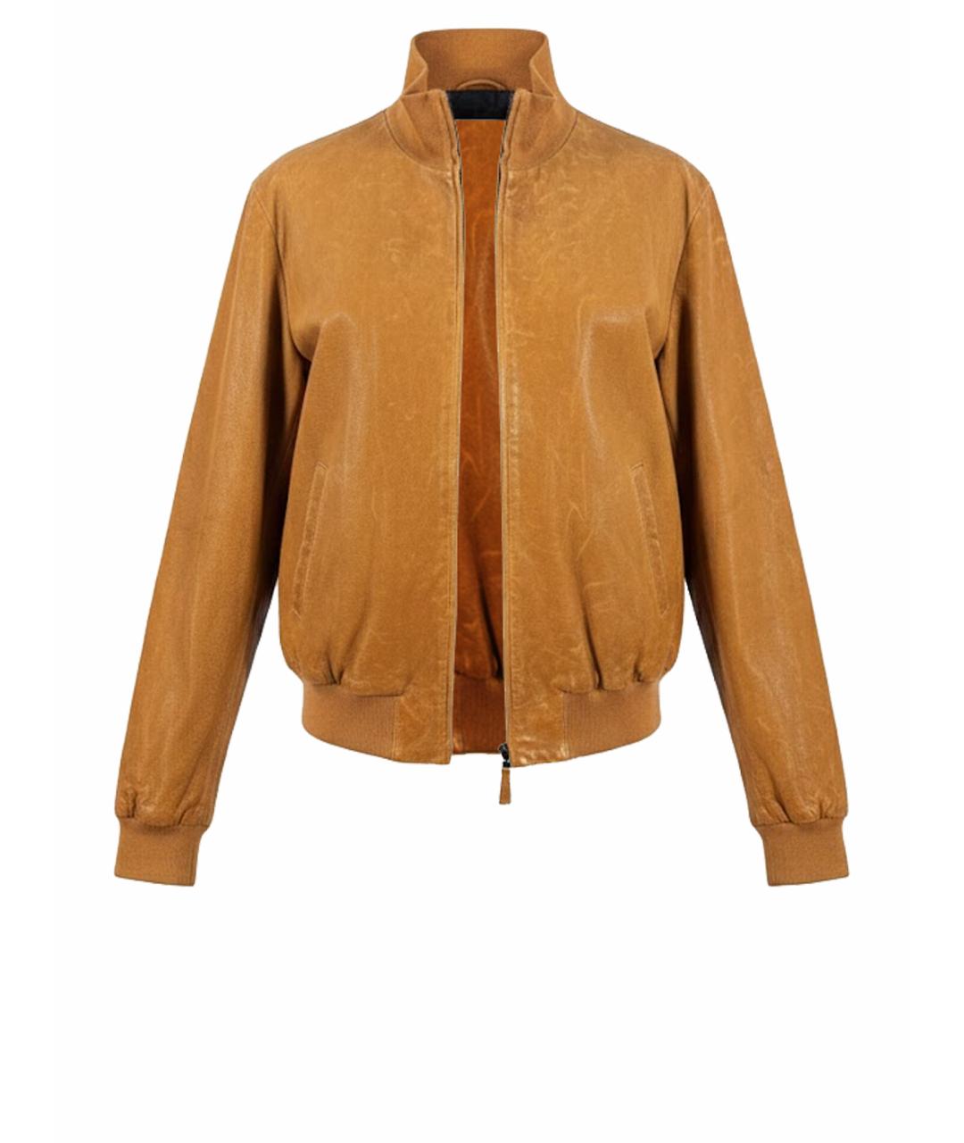 GIORGIO ARMANI Горчичная замшевая куртка, фото 1