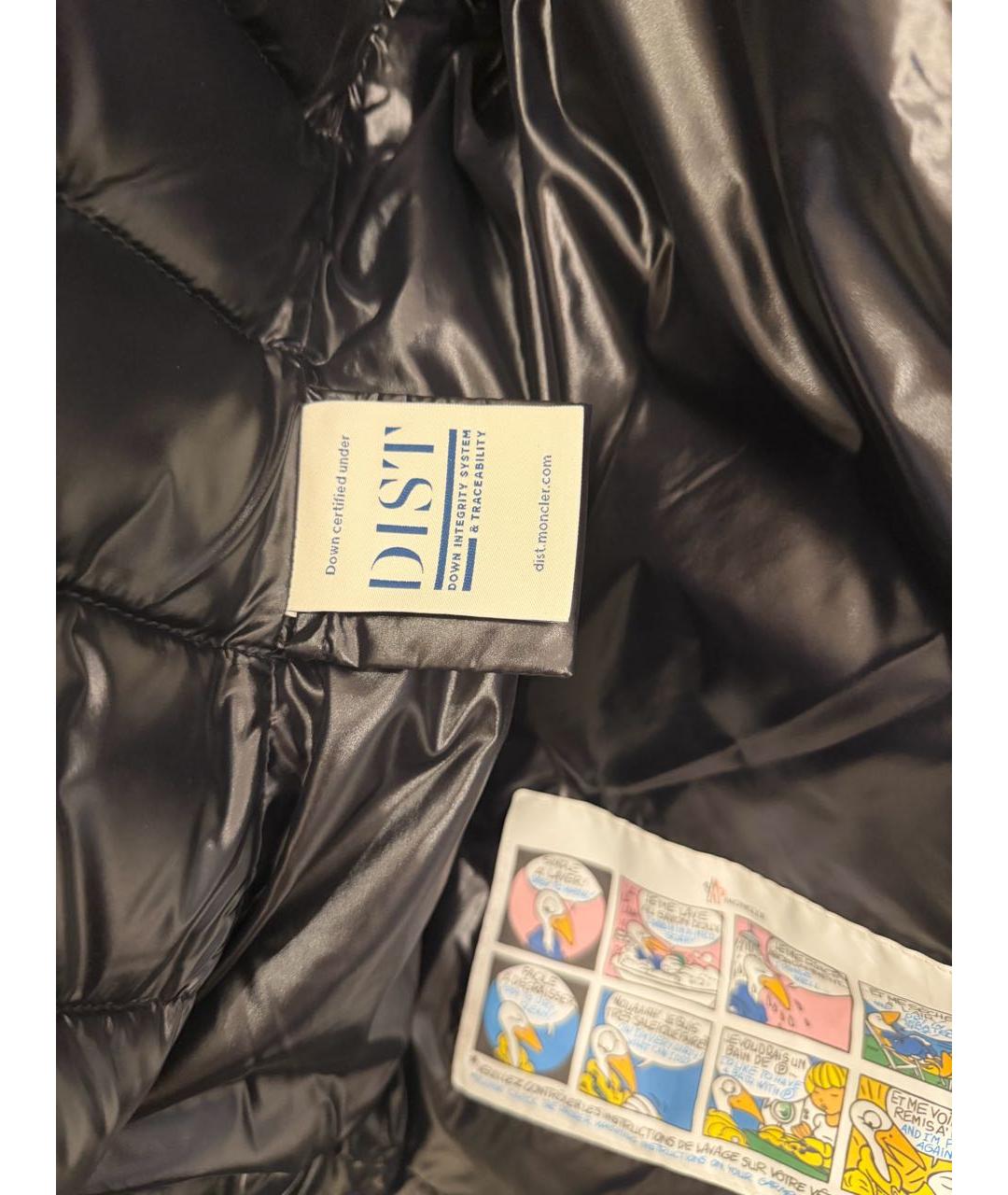 MONCLER Черный полиамидовый пуховик, фото 6