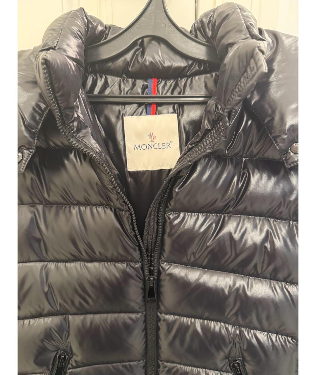 MONCLER Черный полиамидовый пуховик, фото 3