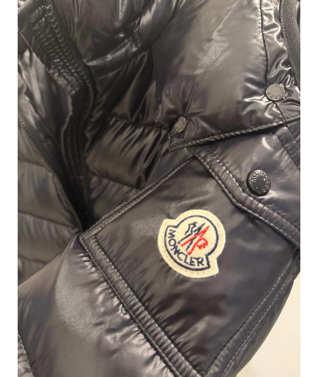 MONCLER Черный полиамидовый пуховик, фото 4