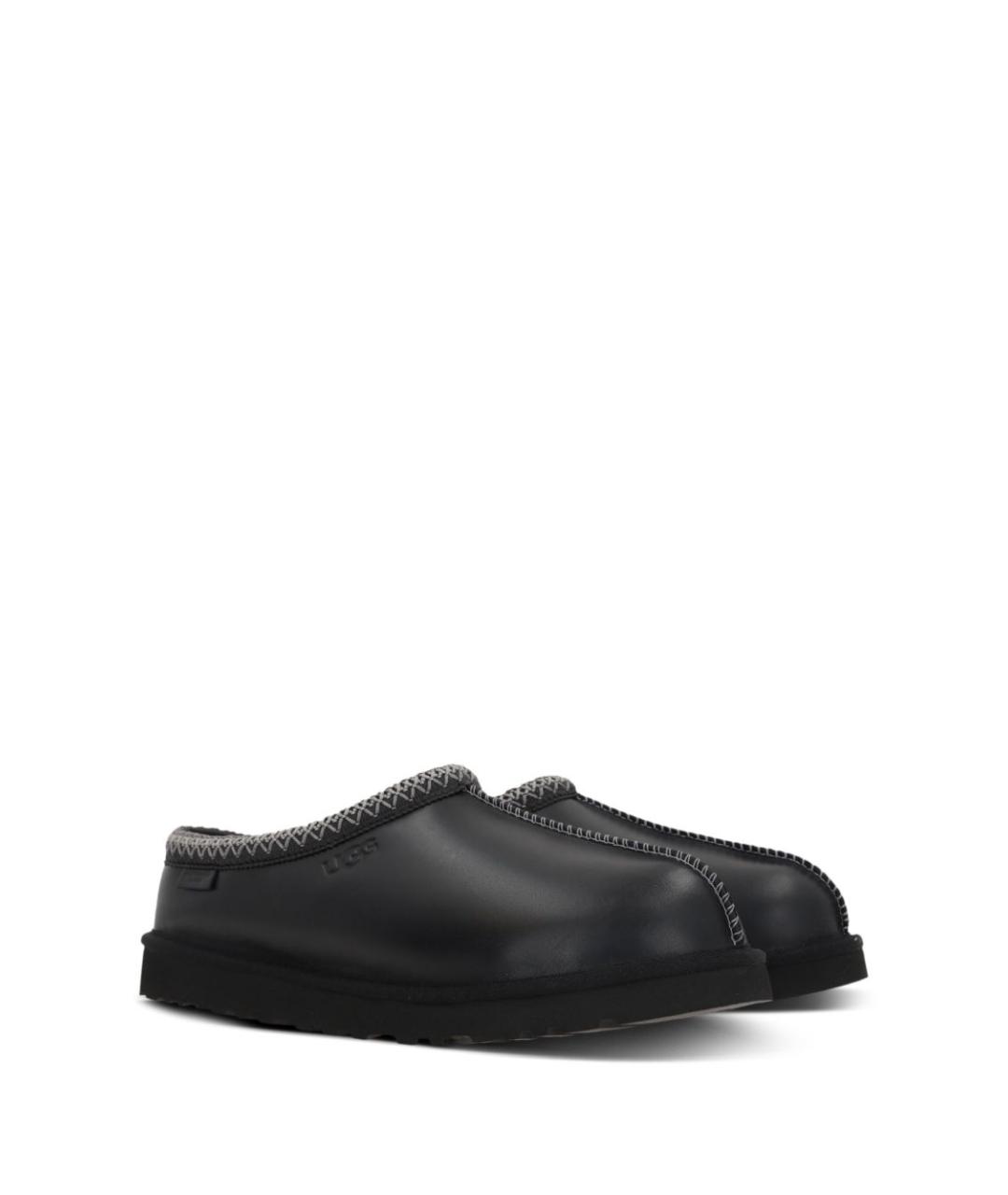 UGG AUSTRALIA Черные кожаные низкие ботинки, фото 4