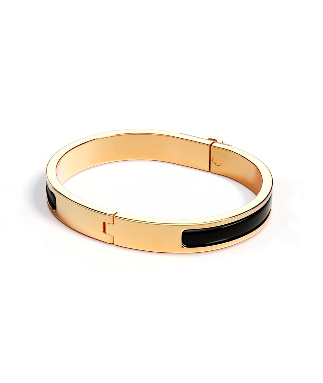 HERMES Черный металлический браслет, фото 2