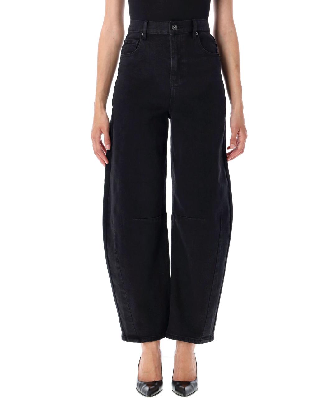 SELF-PORTRAIT Черные хлопковые прямые джинсы, фото 2