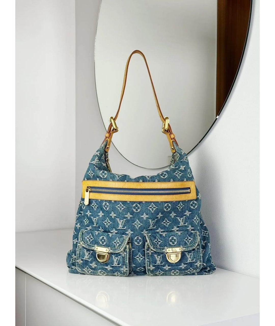 LOUIS VUITTON Синяя деним сумка через плечо, фото 7