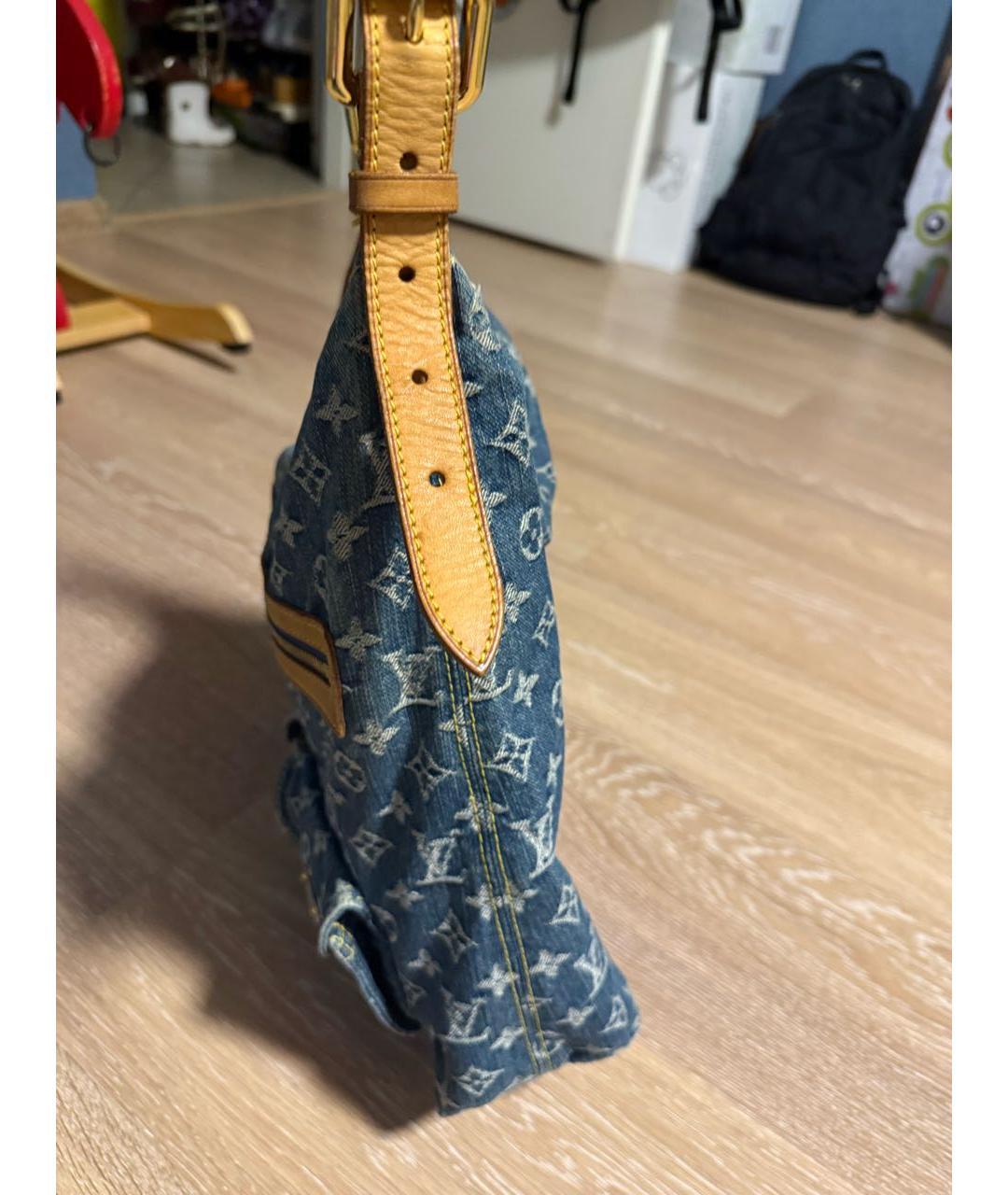 LOUIS VUITTON Синяя деним сумка через плечо, фото 6