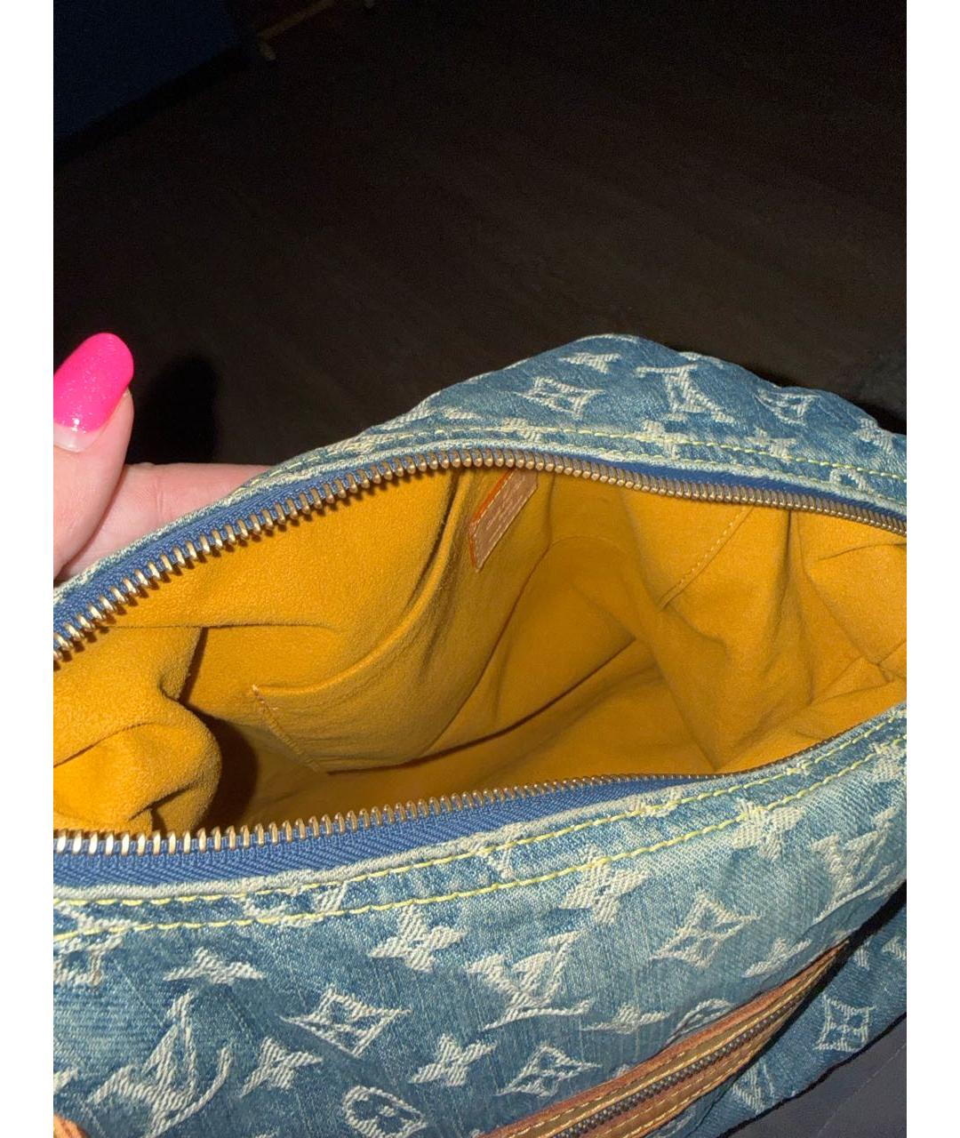LOUIS VUITTON Синяя деним сумка через плечо, фото 4