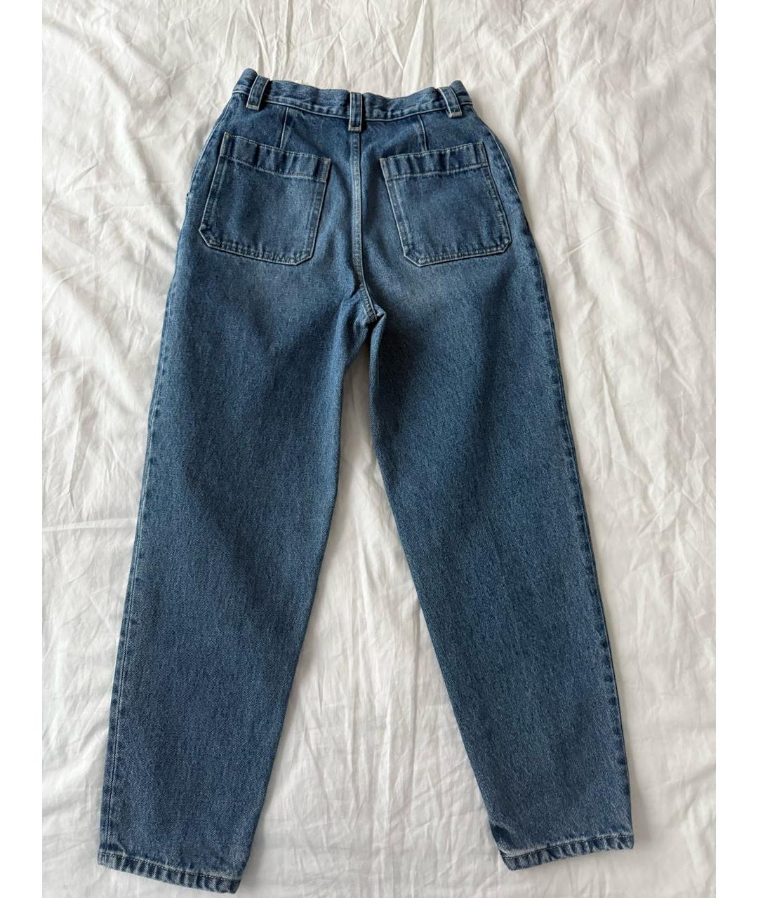 CHRISTIAN DIOR Синие хлопковые прямые джинсы, фото 2