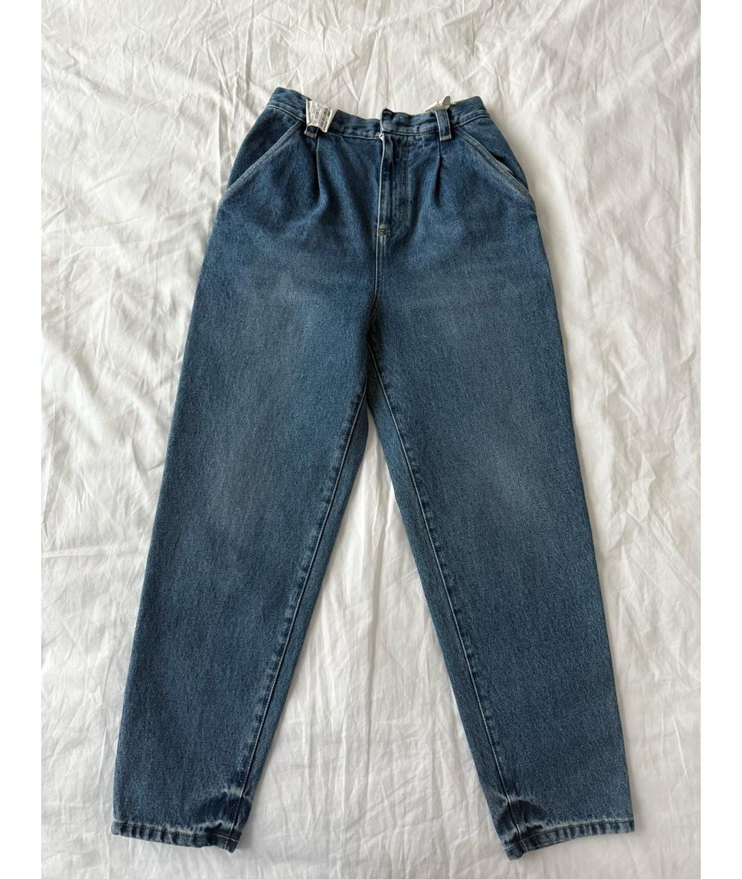 CHRISTIAN DIOR Синие хлопковые прямые джинсы, фото 5