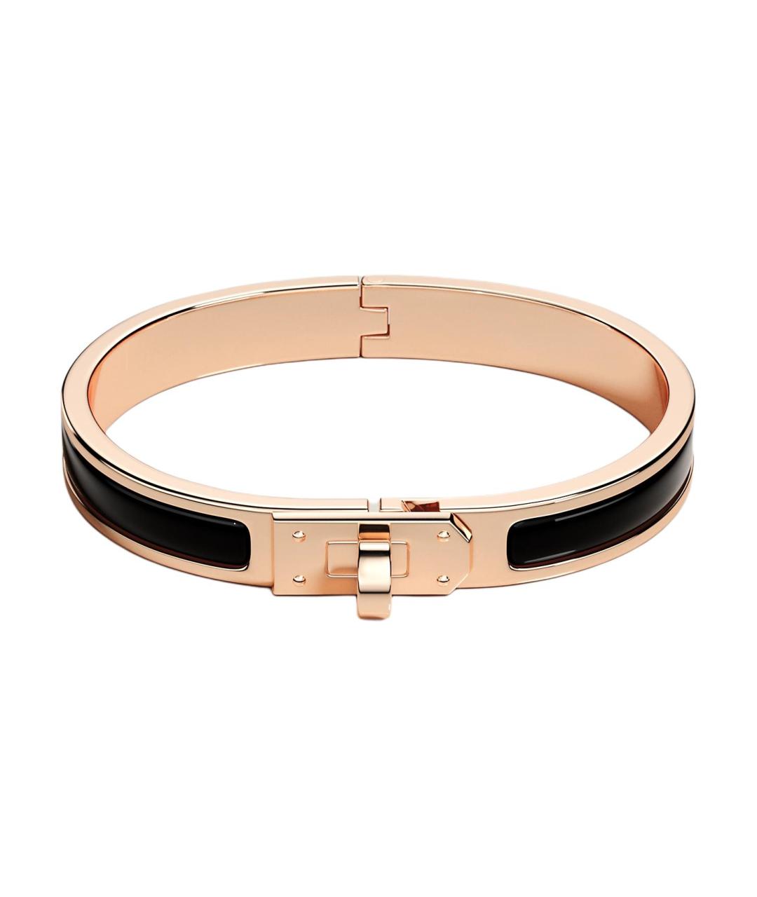 HERMES Черный металлический браслет, фото 1