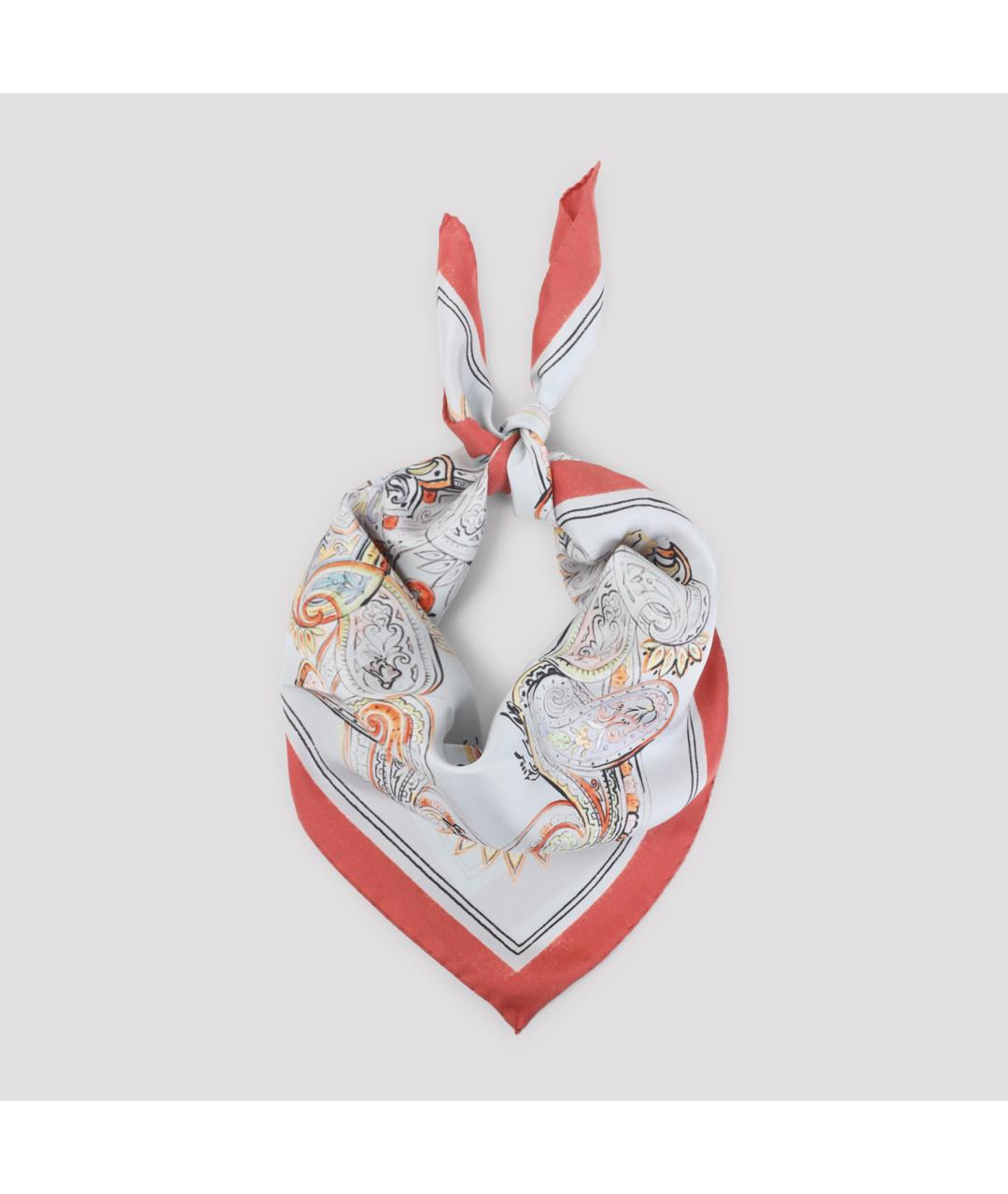 ETRO Синий шелковый платок, фото 2