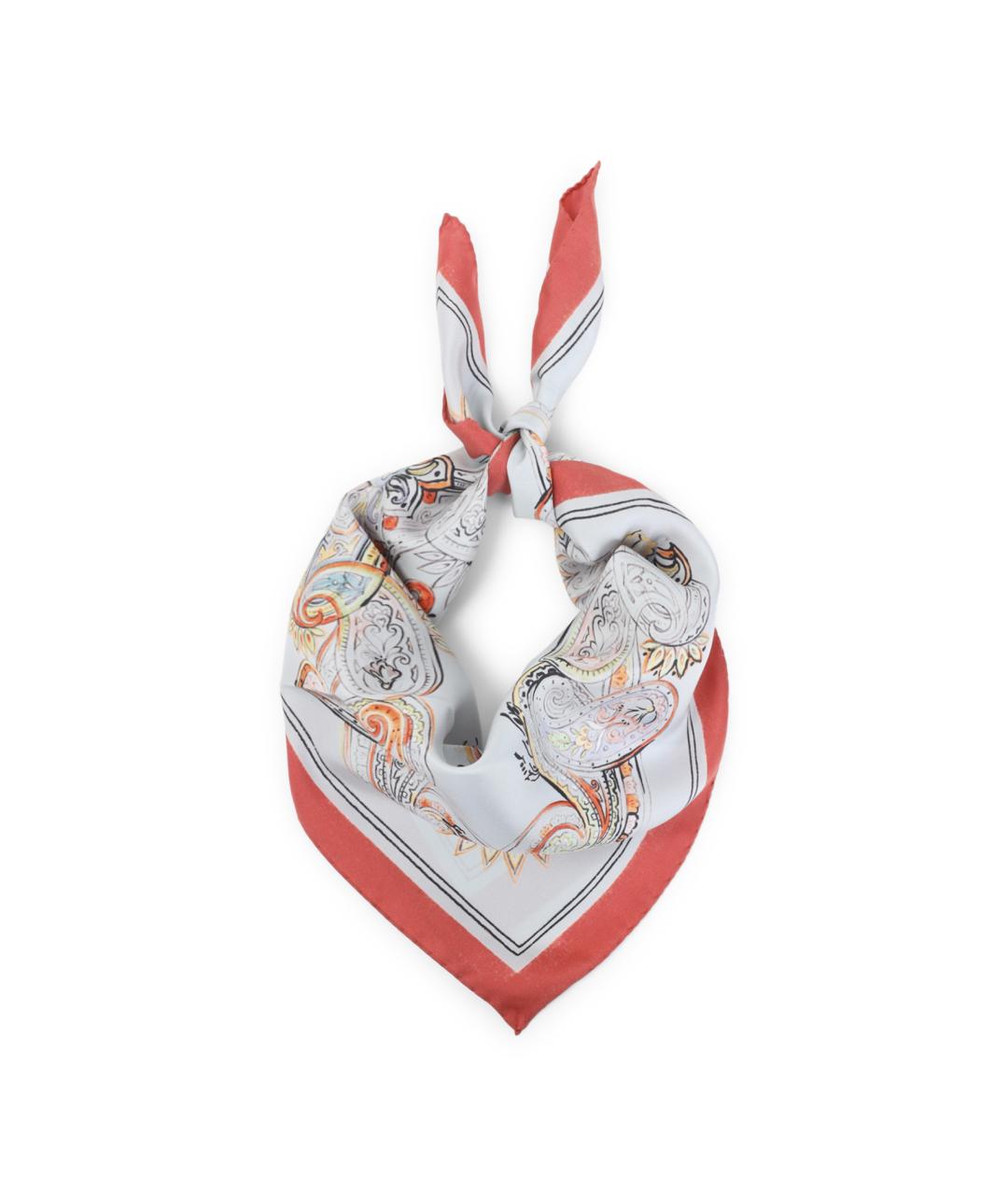 ETRO Синий шелковый платок, фото 1