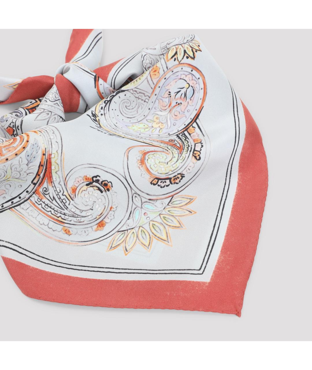 ETRO Синий шелковый платок, фото 4