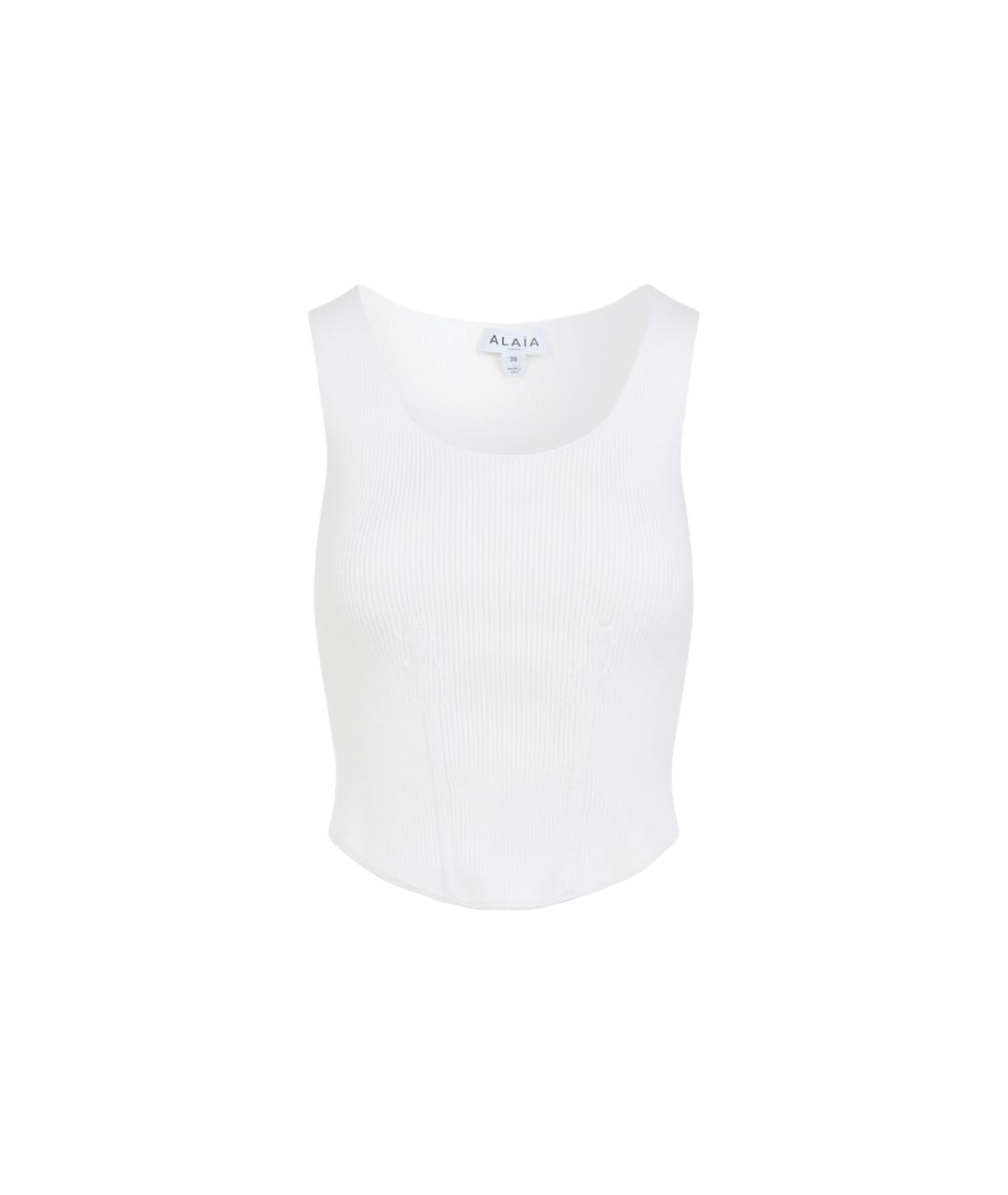 ALAIA Белая шерстяная майка, фото 1