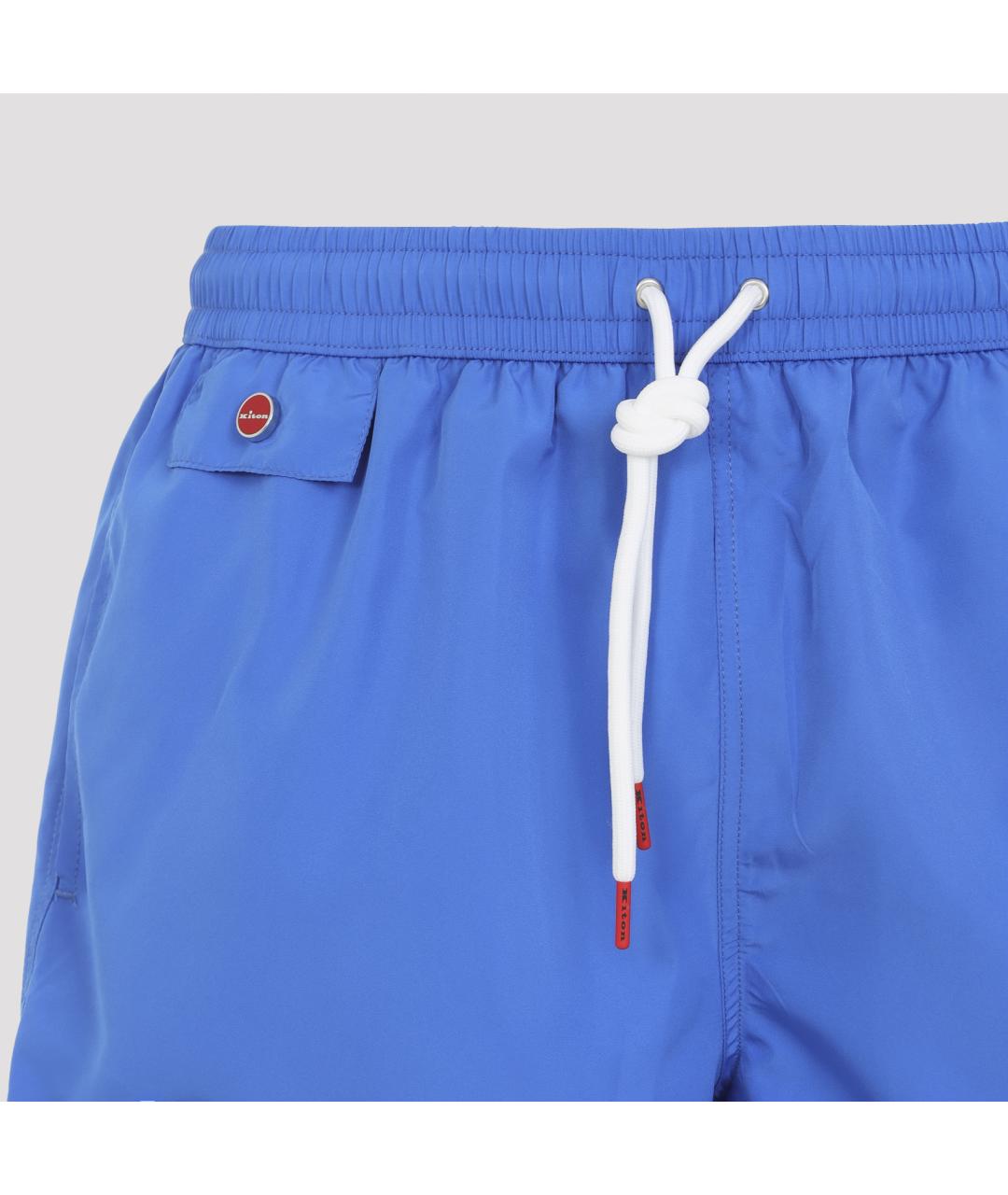 KITON Синие полиэстеровые шорты, фото 5