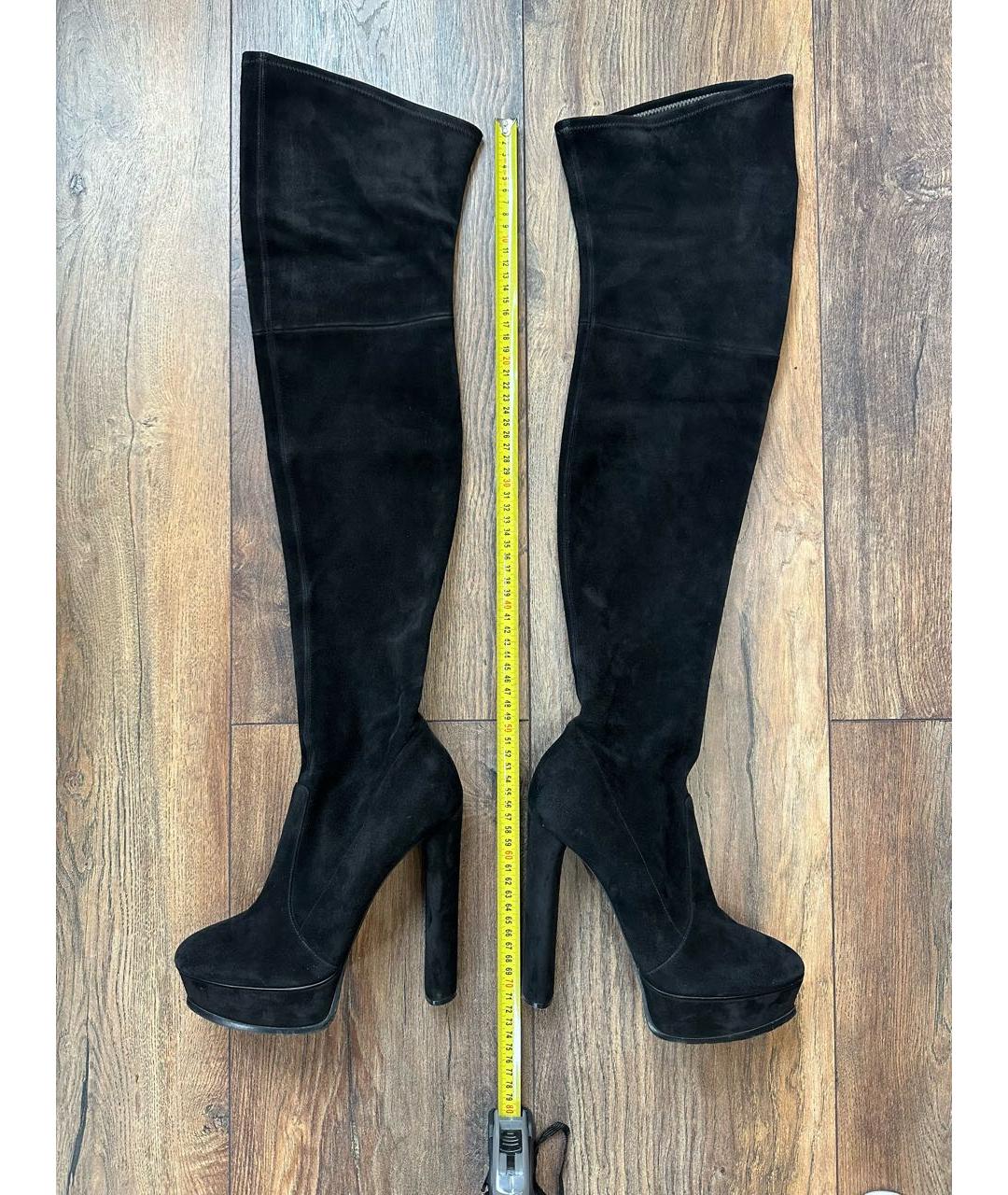 CASADEI Черные замшевые ботфорты, фото 5