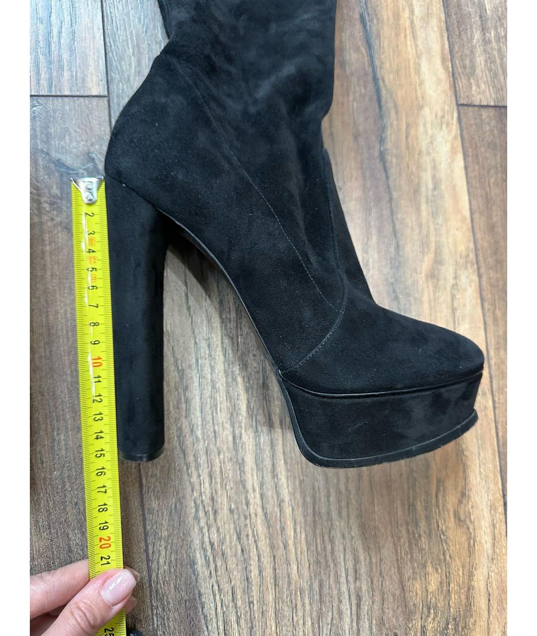 CASADEI Черные замшевые ботфорты, фото 6