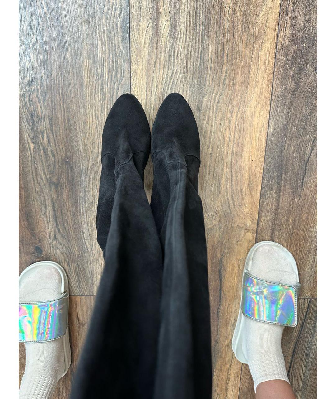 CASADEI Черные замшевые ботфорты, фото 3