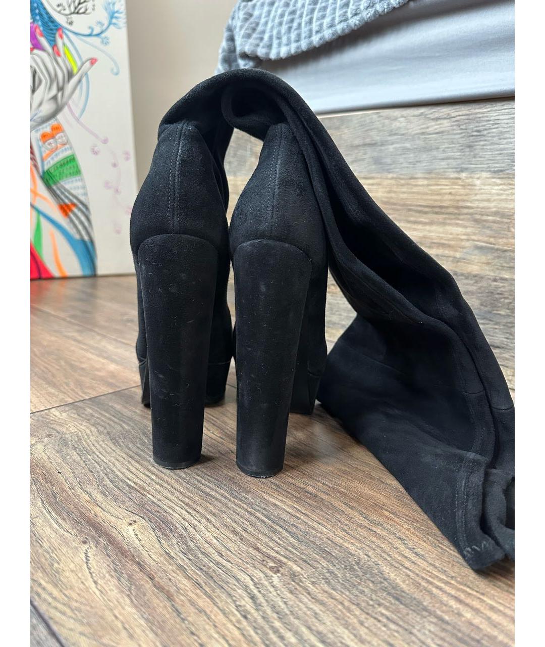 CASADEI Черные замшевые ботфорты, фото 4