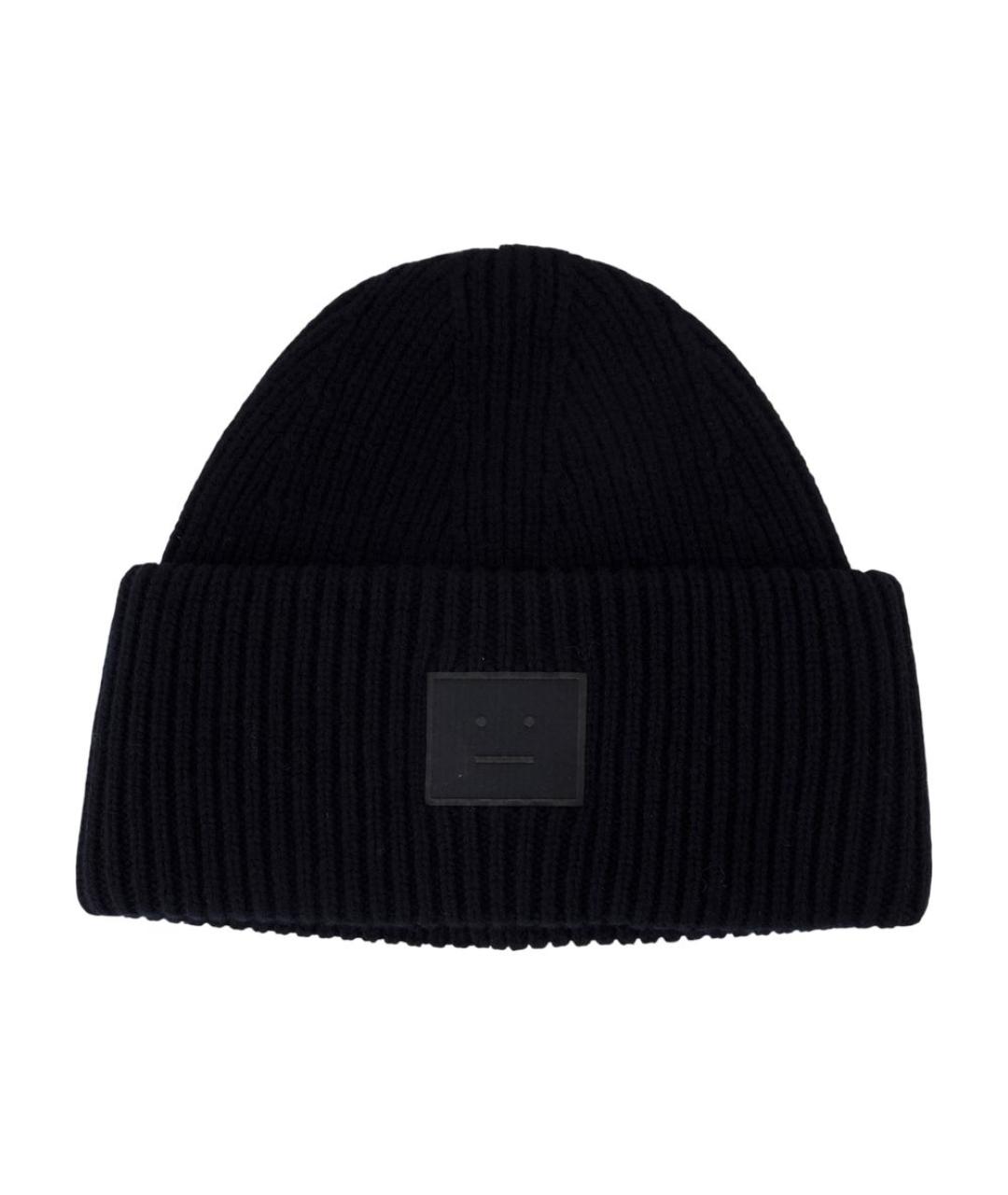 ACNE STUDIOS Черная шерстяная шапка, фото 1