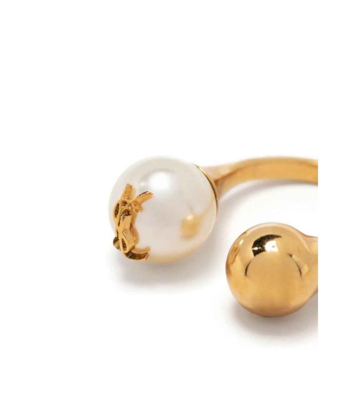 SAINT LAURENT Золотое металлическое кольцо, фото 5