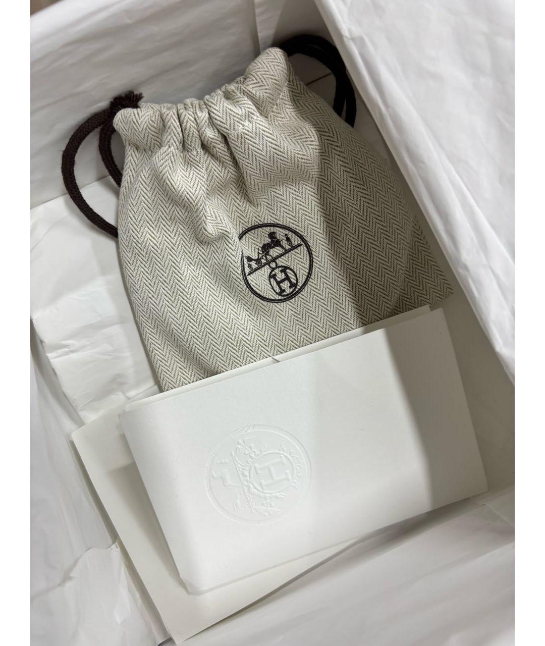 HERMES Серая кожаная сумка с короткими ручками, фото 3