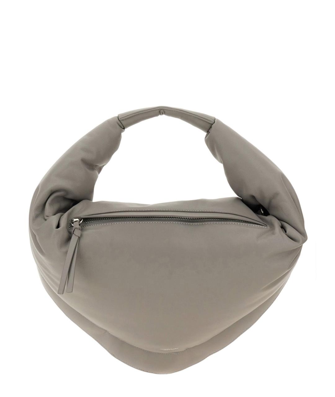 FEDERICO CINA Серая кожаная сумка через плечо, фото 1