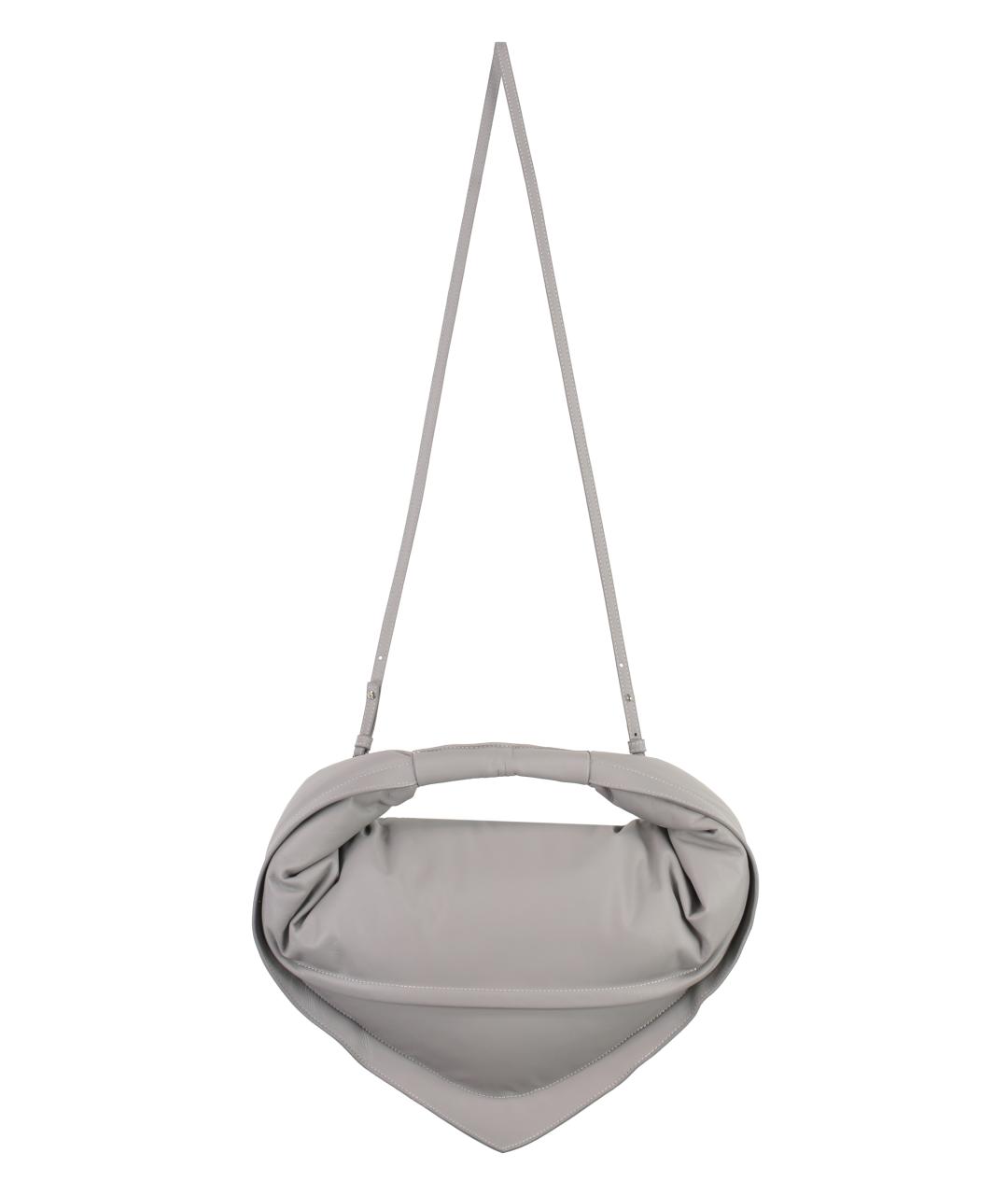 FEDERICO CINA Серая кожаная сумка через плечо, фото 5